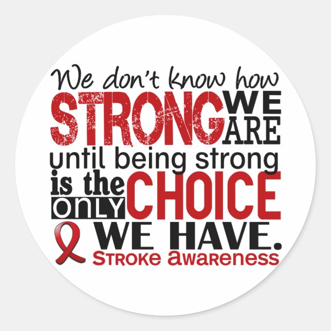 Sticker Rond Stroke Comme Nous Sommes Forts (Devant)