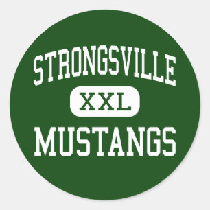 Sticker Rond Strongsville - Mustangs - High - Strongsville Ohio