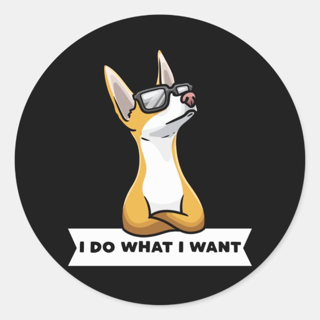 Sticker Rond Stubborn Podenco (Devant)
