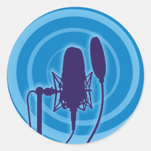 Sticker Rond Studio microphone