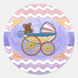 Sticker Rond Stuff pour bébé rose et puant