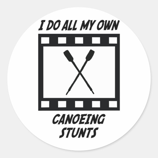 Sticker Rond Stunts de canoë (Devant)