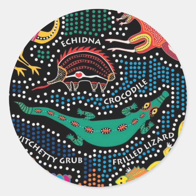 Sticker Rond Style autochtone (Devant)