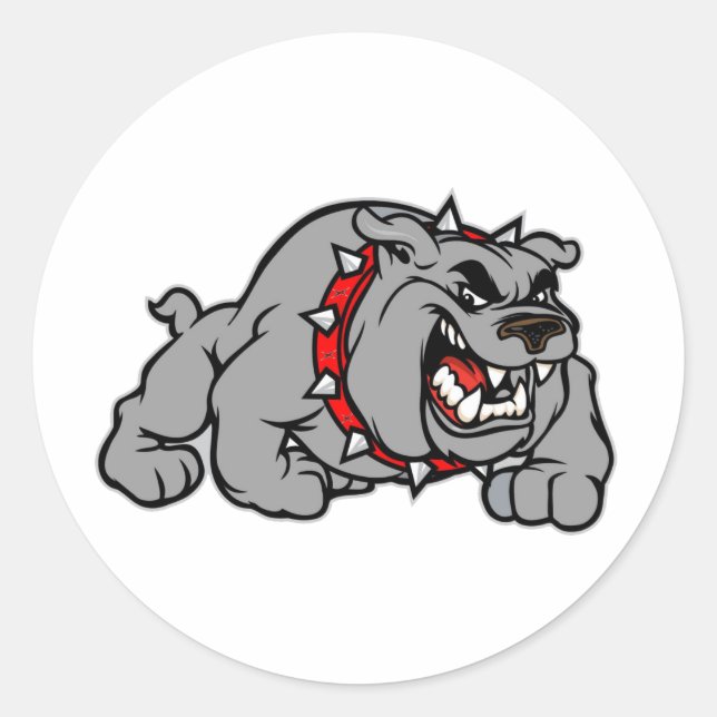 Sticker Rond Style Bulldog (Devant)