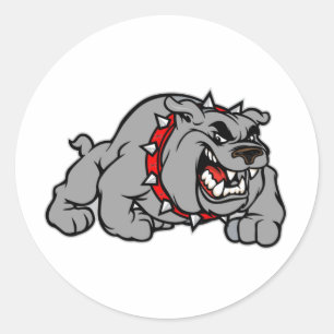 Sticker Rond Style Bulldog