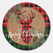 Style cabine - Une tête de cerf sur Burlap & Plaid