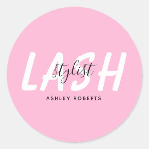 Sticker Rond Style de fouille moderne rose