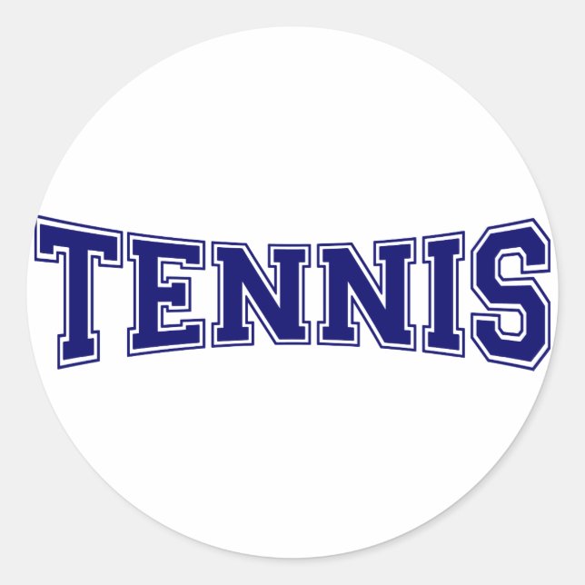 Sticker Rond Style de l'université de tennis (Devant)