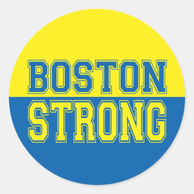 Sticker Rond Style graphique fort de Boston (Devant)