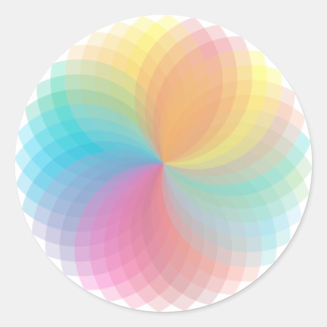 Sticker rond Style Graphique Spiro (Devant)