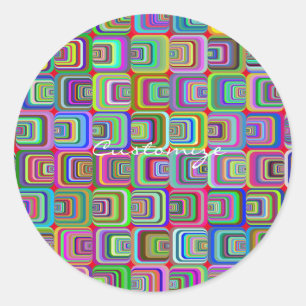 Sticker Rond Style hippie psychédélique super Thunder_Cove