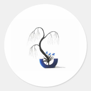 Sticker Rond Style japonais Ikebana Shoka