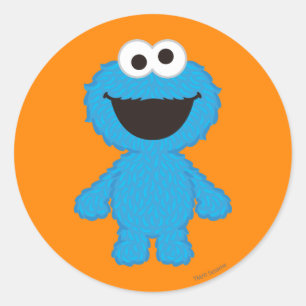 Sticker Rond Style laine de monstre de biscuits