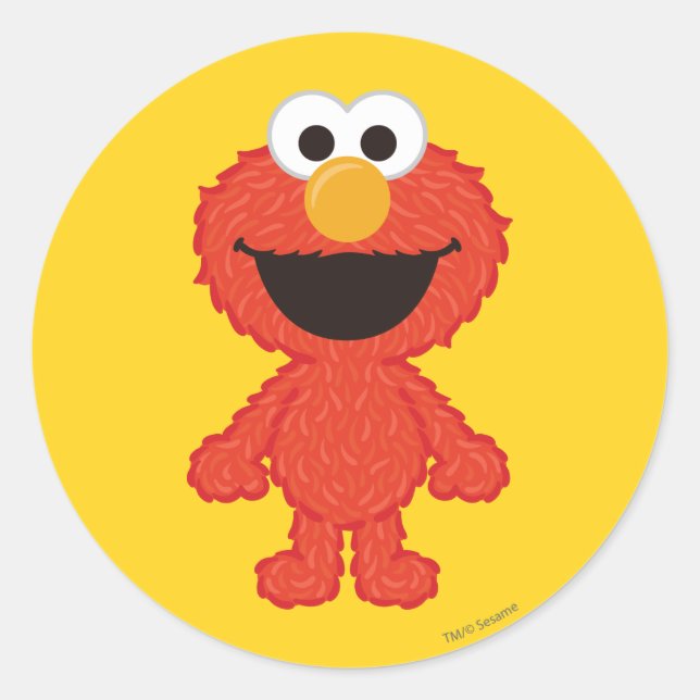 Sticker Rond Style laine Elmo (Devant)