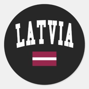 Sticker Rond Style Lettonie
