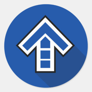 Sticker Rond Style plat de la flèche de danse