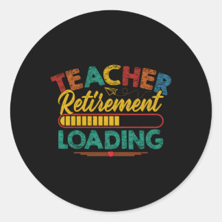 Sticker Rond Style Professeur retraité Professeur Retiret Charg
