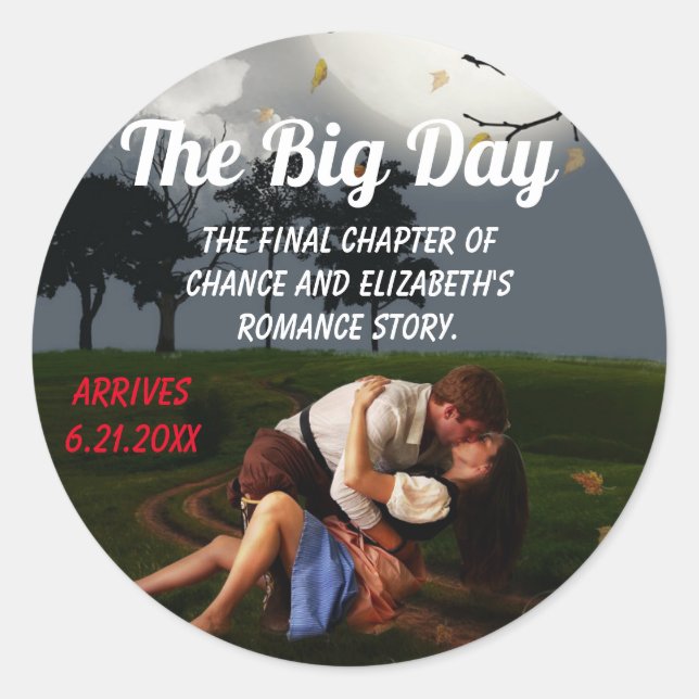 Sticker Rond Style romantique (Devant)