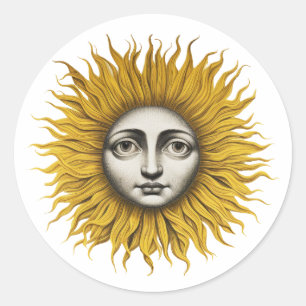 Sticker Rond Style Sun Fornasetti