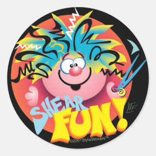Sticker Rond ©StyleStickers™ d'AMUSEMENT de CISAILLEMENT