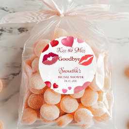 Sticker Rond Stylish Kiss Miss Goodbye Rouge à Lèvres Enterrem