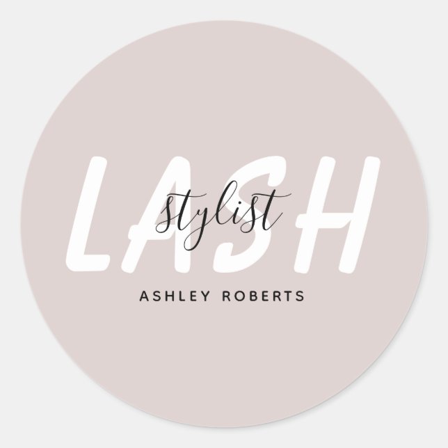 Sticker Rond styliste moderne violet bronze (Devant)