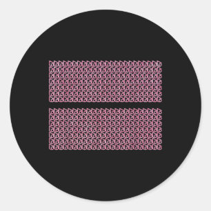 Sticker Rond Subtil 67 Six Seven Brainrot Message Caché Gen Al
