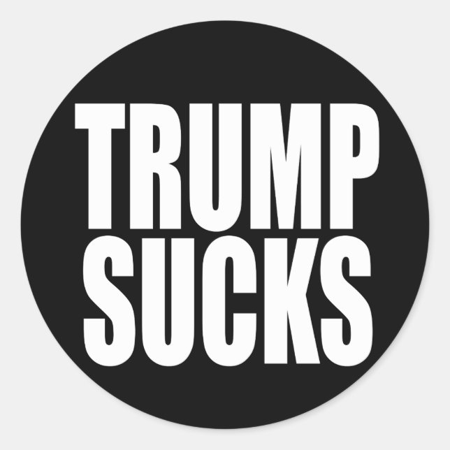 STICKER ROND "SUCKS DE TRUMP" (Devant)