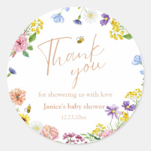 Sticker Rond Sucré Comme Peut Être Baby shower Merci