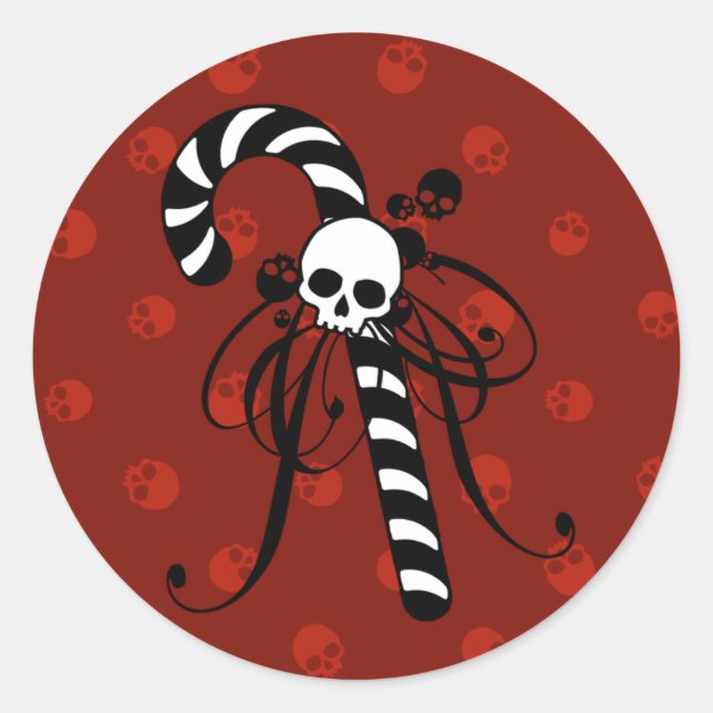 Sticker Rond Sucre de canne crâne (Devant)