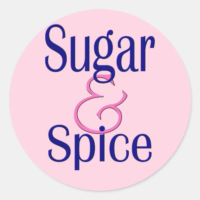 Sticker Rond Sucre et épices (Devant)