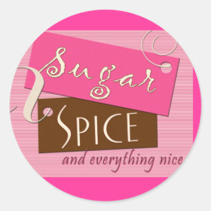 Sticker Rond Sucre et épices et tout beau