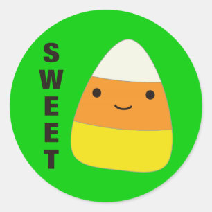 Sticker Rond Sucré mignon bonbon maïs