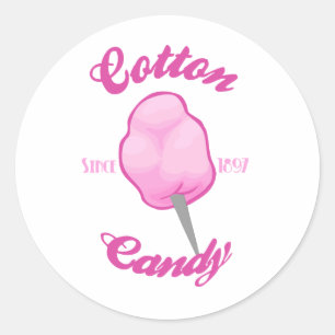 Sticker Rond Sucrerie de coton