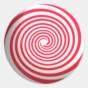 Sticker Rond Sucrerie de menthe poivrée