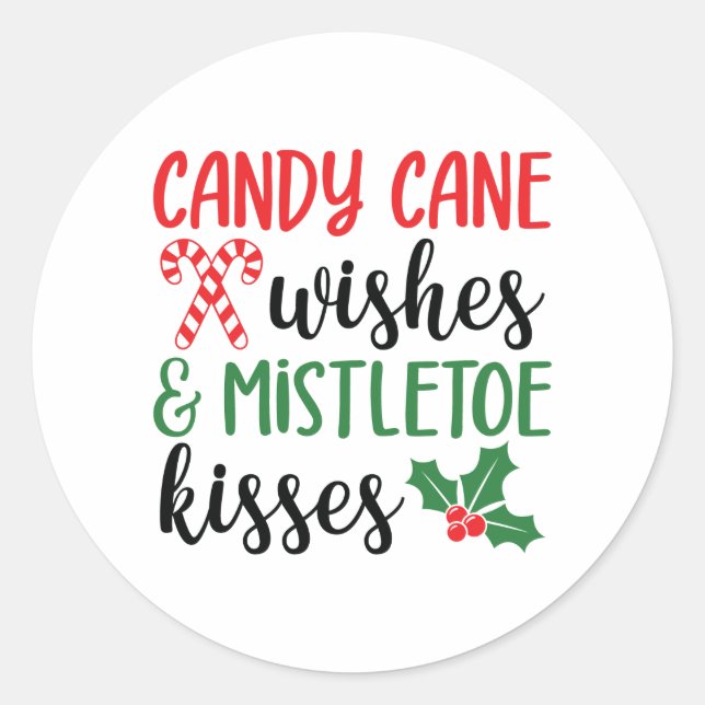 Sticker Rond Sucres de canne et bisous (Devant)
