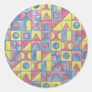 Sticker Rond Sudoku One-Moderne Minimaliste Bauhaus Art Géométr
