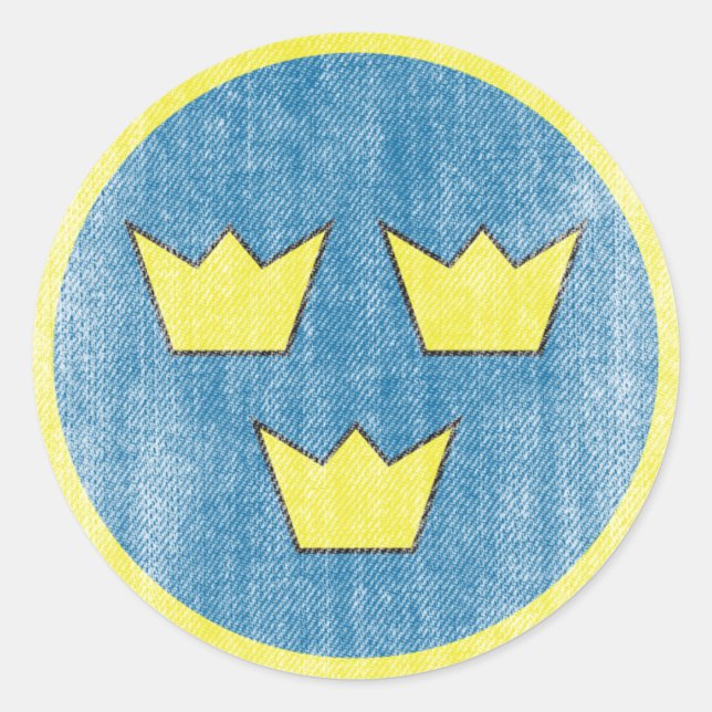 STICKER ROND SUÈDE (Devant)