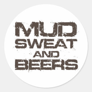 Sticker Rond Sueur de boue et bières