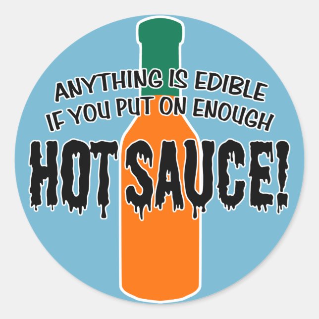 Sticker Rond Suffisamment De Sauce Chaude (Devant)