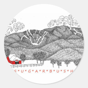 Sticker Rond Sugarbush Vermont