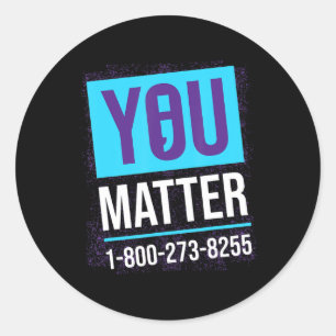 Sticker Rond Suicide Awareness for Women Mental Health Awarene