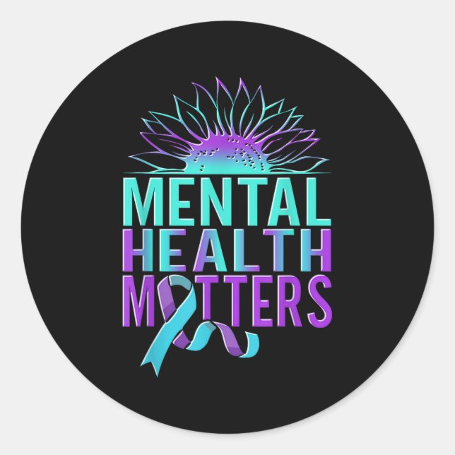 Sticker Rond Suicide Awareness Suicide Prevention Suprt Survivo (Devant)