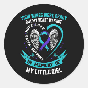 Sticker Rond Suicide Sensibilisation Chemise Fille Petite Fille