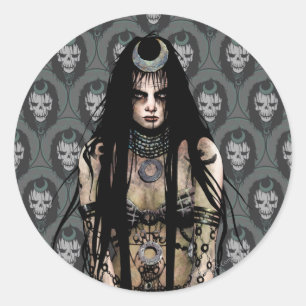 Sticker Rond Suicide Squad   Enchantress