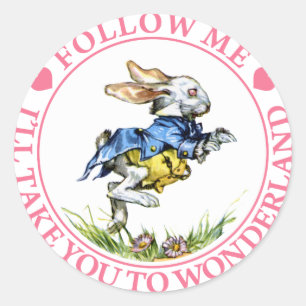 STICKER ROND SUIVEZ-MOI - JE VOUS EMMÈNERAI AU MERVEILLE !
