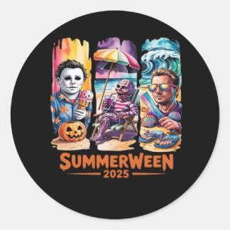 Sticker Rond Summerween - Boo Summerween - Es Déplaisant Summer
