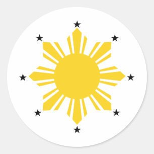 Sticker Rond Sun des Philippines   Soleil philippin   PI Sun