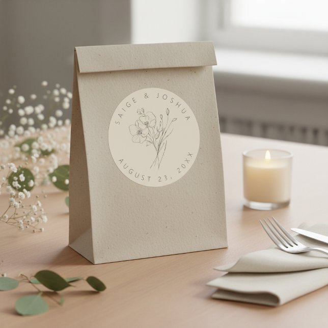 Sticker Rond Sun-Washed Garden Wedding ID1283 (Créateur téléchargé)