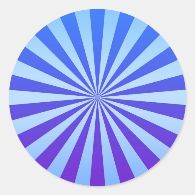 Sticker Rond Sunburst de tonalité cool - Reto Super Design (Devant)